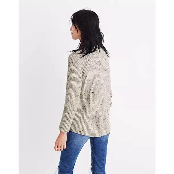 Madewell Donegal Northfield Mockneck Sweater Ivory Women's Size Small H13899 - Picture 10 of 11